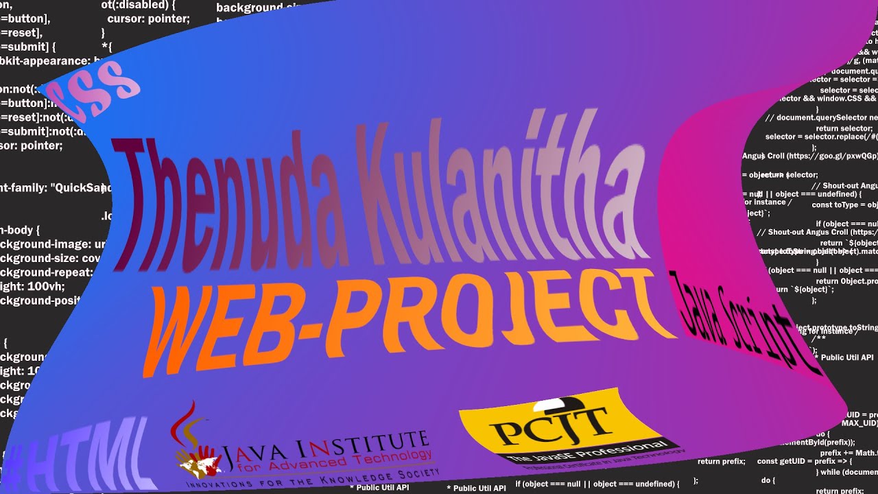 Web Project Task 09 | 1st Year | Semester 01 | Java Institute | Thenuda Kulanitha