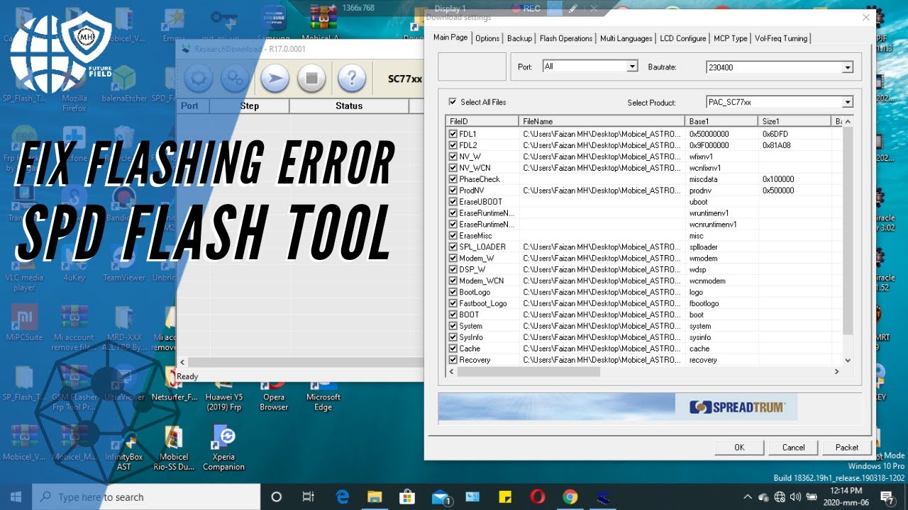 Fix Flashing Error SPD Flash Tool || During Flash Fix The NV-W Error || SPD Flash Tool Error Fix