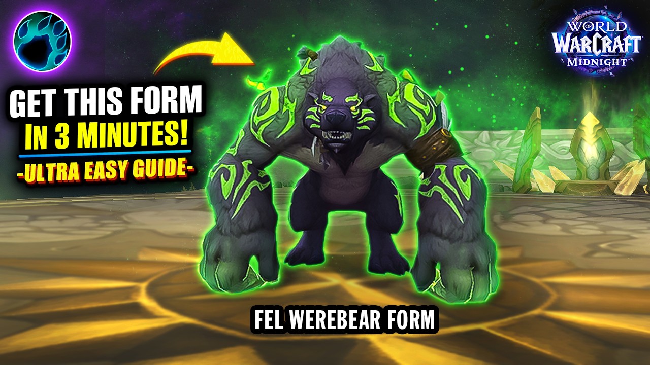 Guardian Druid Solo Mage Tower Guardian Druid Guide - Fel WEREBEAR FORM