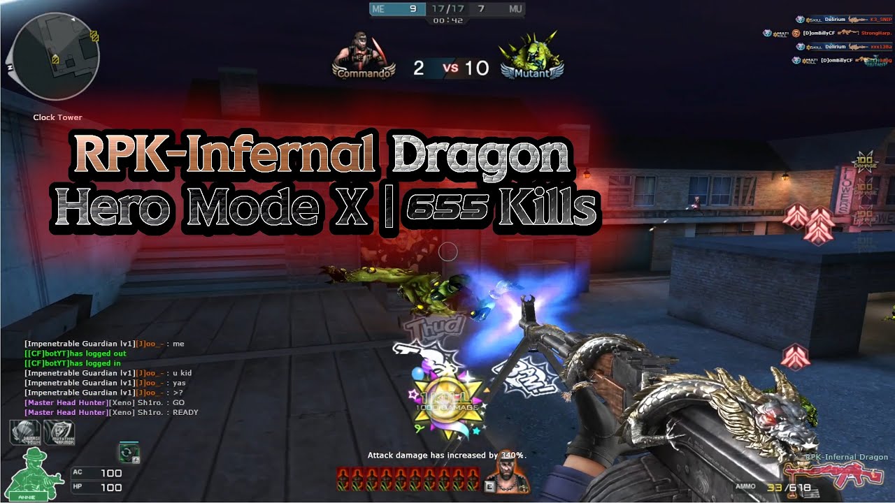 Crossfire West | RPK-Infernal Dragon | Hero Mode X | 655 Kills