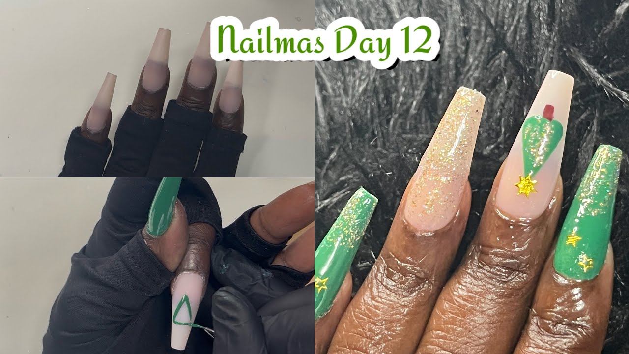 Nailmas Day 12 | Beginner Friendly Christmas Tree Nails💚