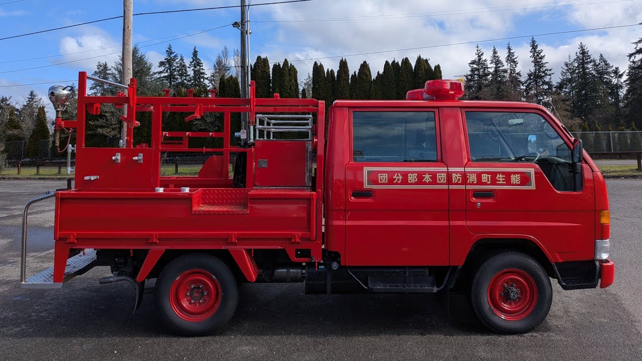 2000 LY162 Toyota ToyoAce FIRE TRUCK 3 Liter 5L NA Diesel 4WD AT ONLY 7K Mi 
