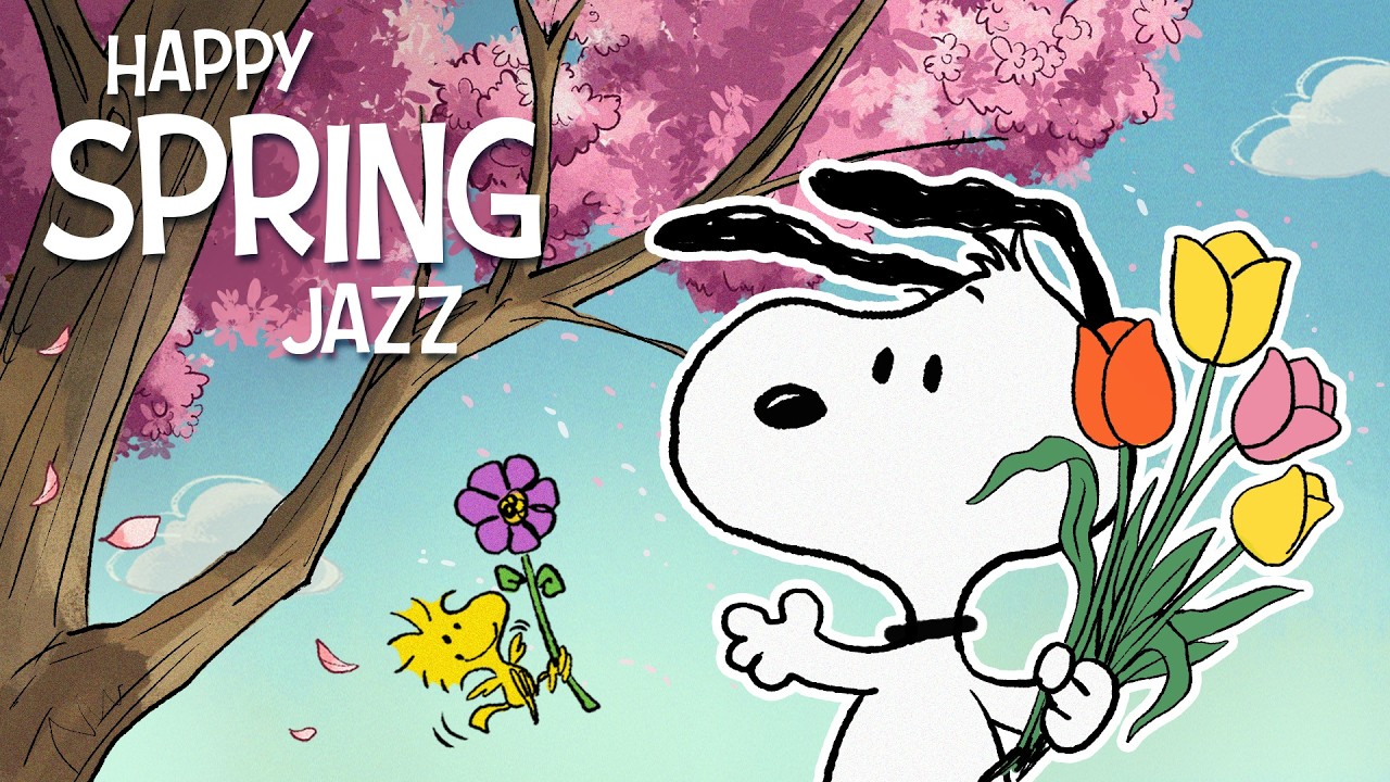 Spring Garden Jazz with Snoopy 🌷⛅🎹 | Relaxing Peanuts Nostalgia