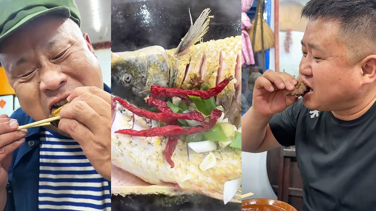 驴哥家里人来客人，做了一大锅鱼，肉质软糯鲜味十足【北大荒驴哥】