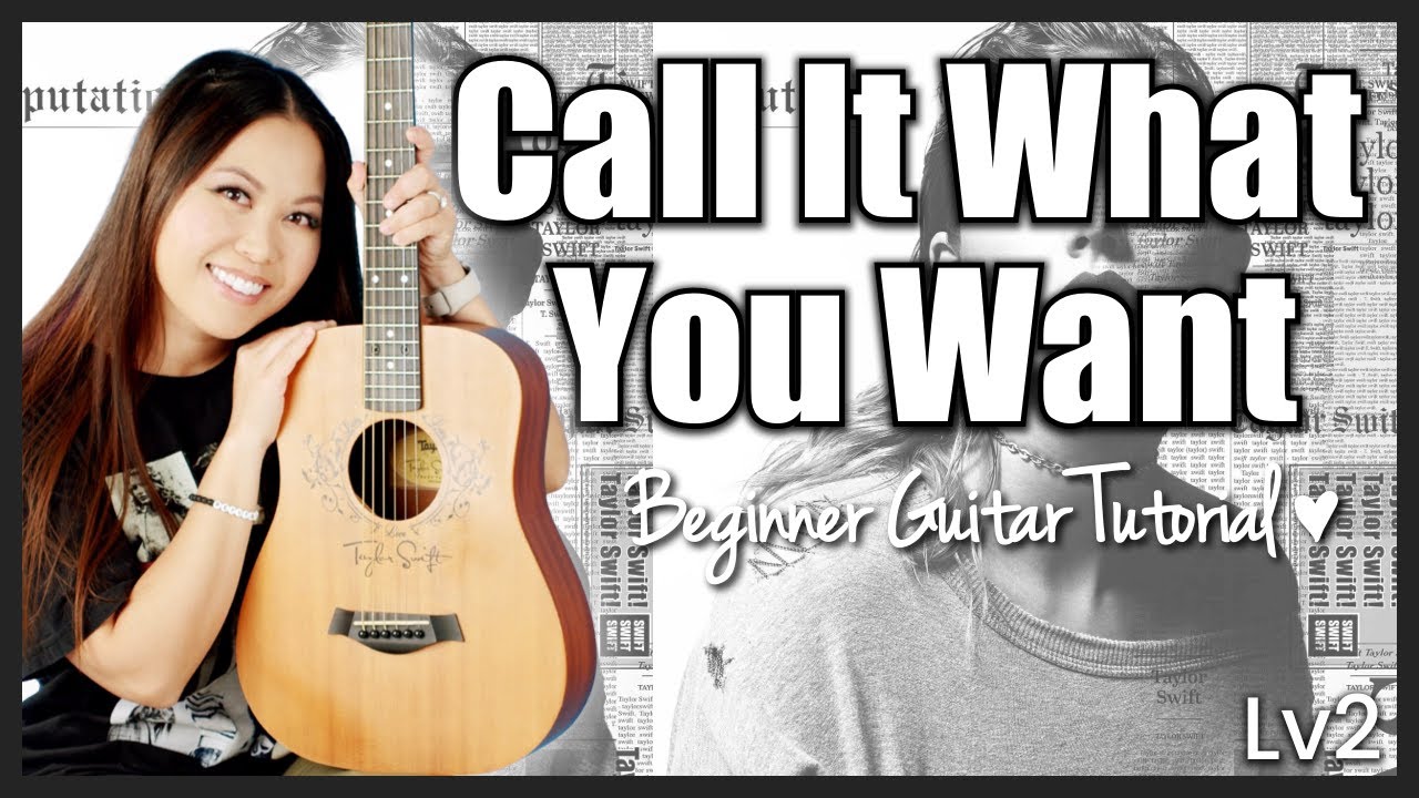 Call It What You Want 🖤 Taylor Swift 🫶 EASY Guitar Tutorial Beginner Lesson 🎸 Chords & Strumming!