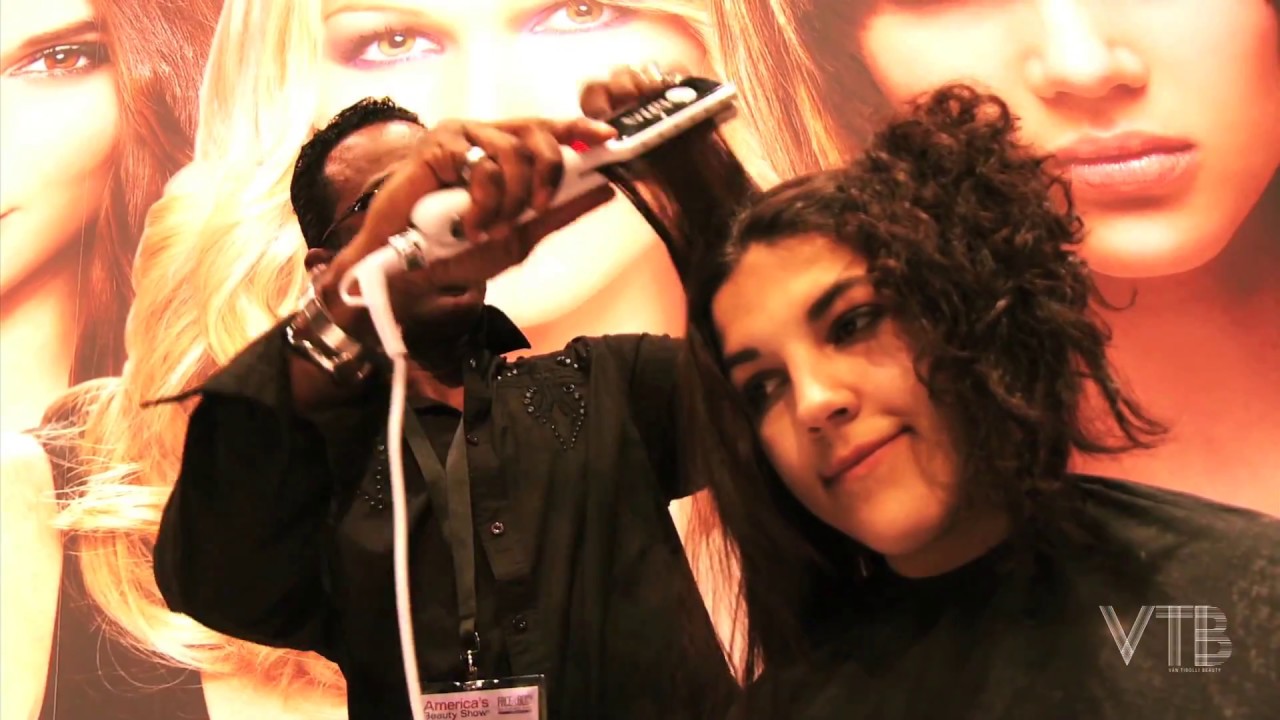 GKhair taming techniques shown at beauty trade show