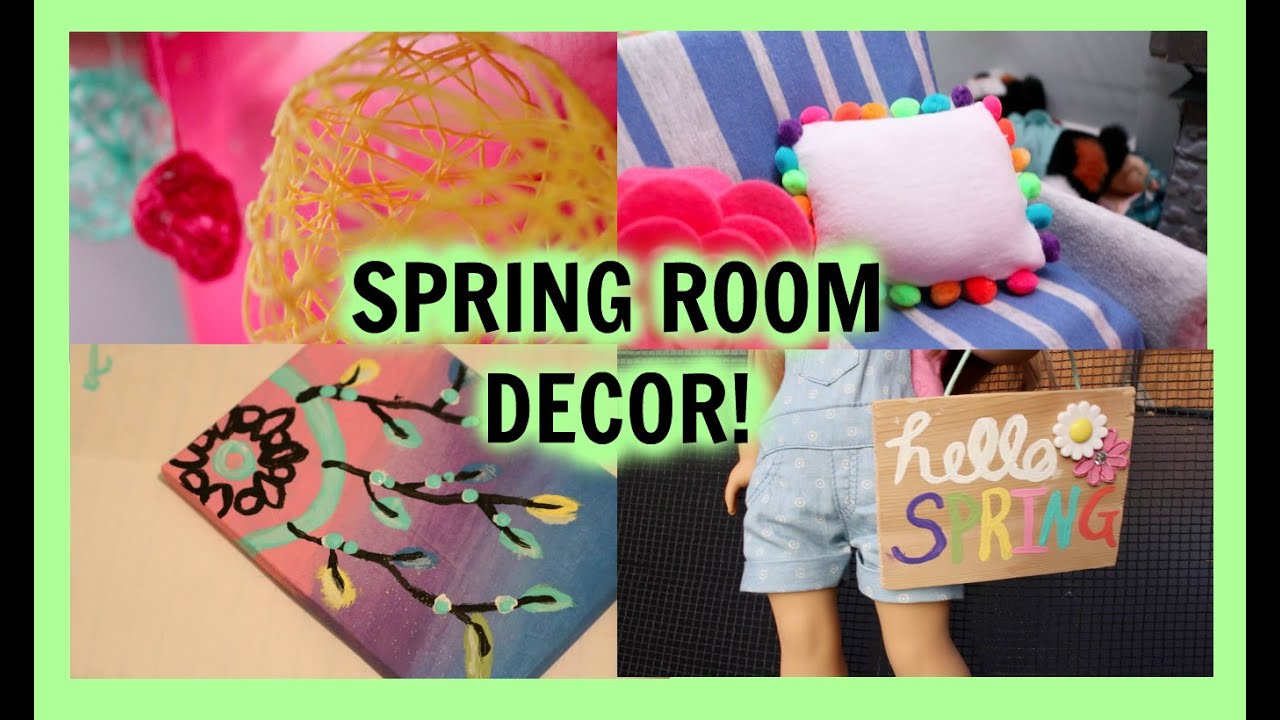 DIY SPRING ROOM DECOR! | Diy American Girl Doll Spring Room Decor