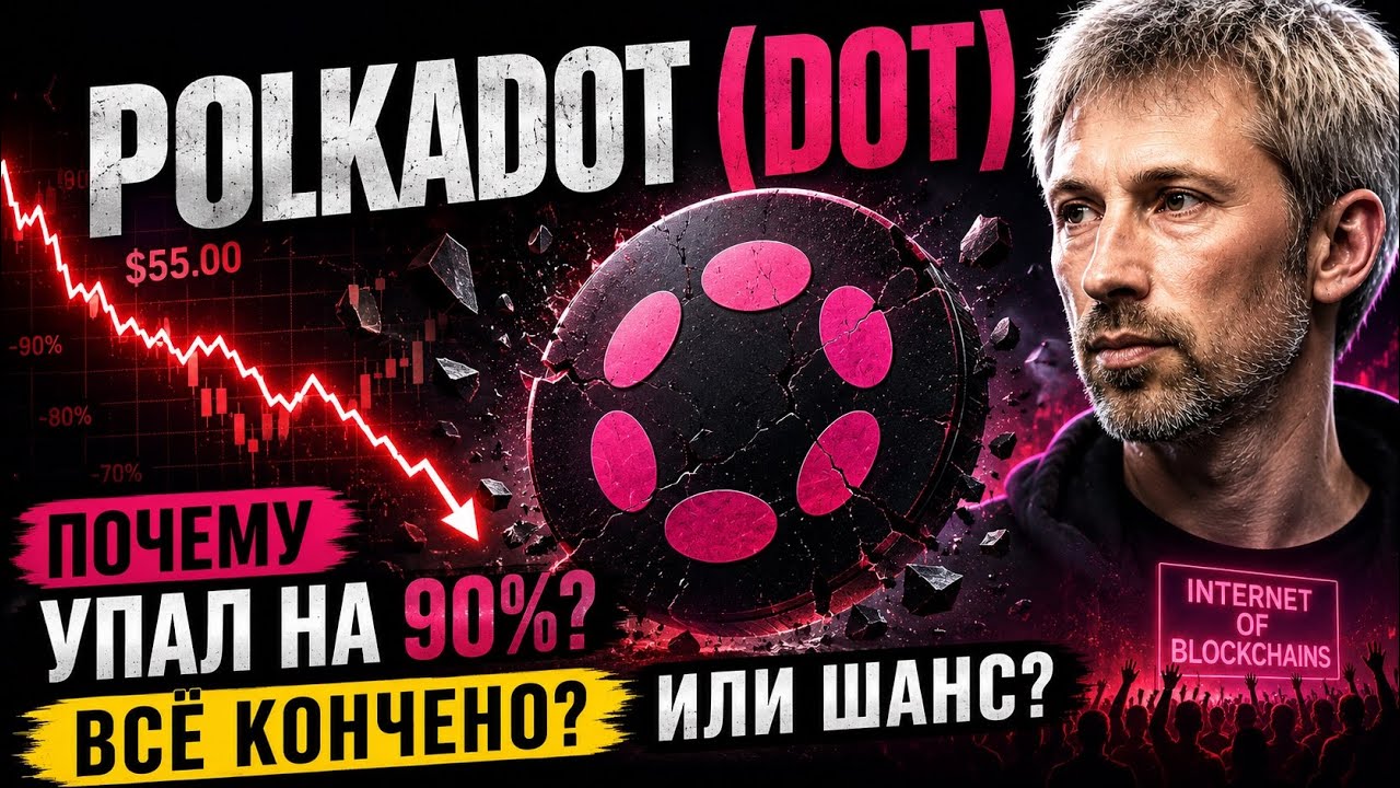 Почему Polkadot (DOT) рухнул на 90%? История падения гиганта крипторынка