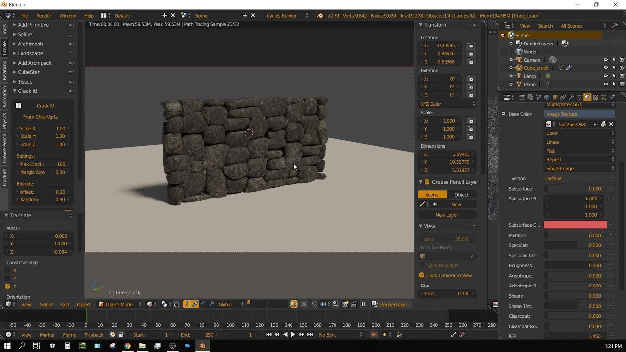 Simple Stone Wall Tutorial - Blender Rookie