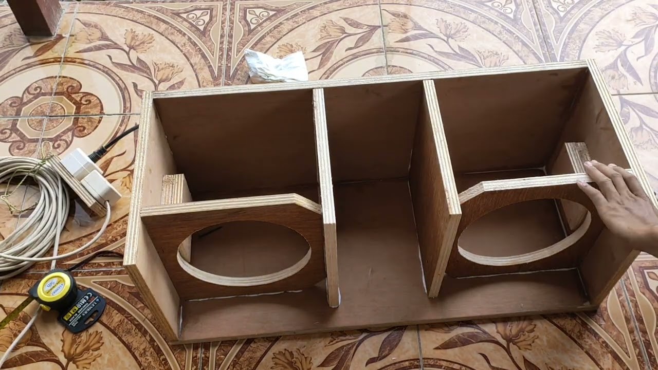 pembuatan box middle dengan mudah dengan ukurannya , box speaker 10 inch