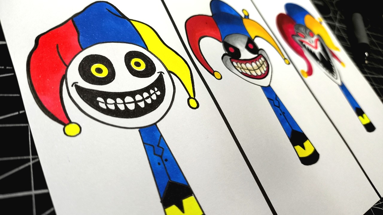 Рисунок всех этапов Incredibox Sprunki OC из «Прототипа» (из Poppy Playtime 5): с 1 по 3 этап.