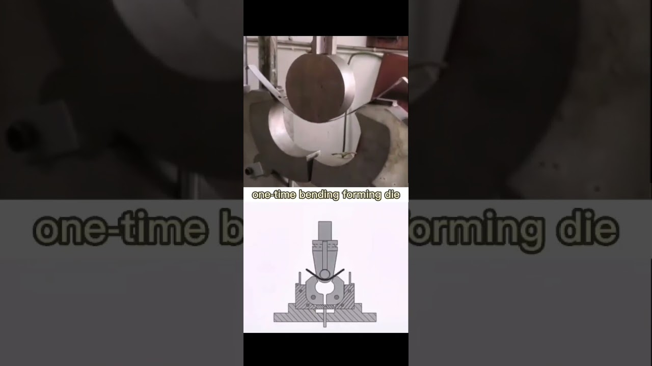Large round one-time bending forming die