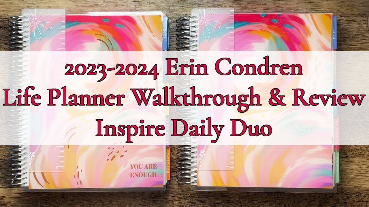 *NEW 2023-2024 ERIN CONDREN LIFE PLANNER || INSPIRE DAILY DUO || COMPLETE REVIEW & WALKTHROUGH
