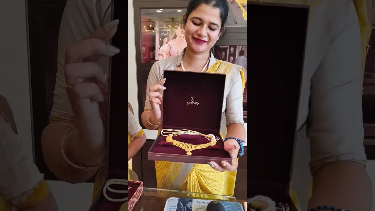 Tanishq Gold collection at Tanishq Balasore store 🏬#gold #tanishqjewellery #goldjewellery #new