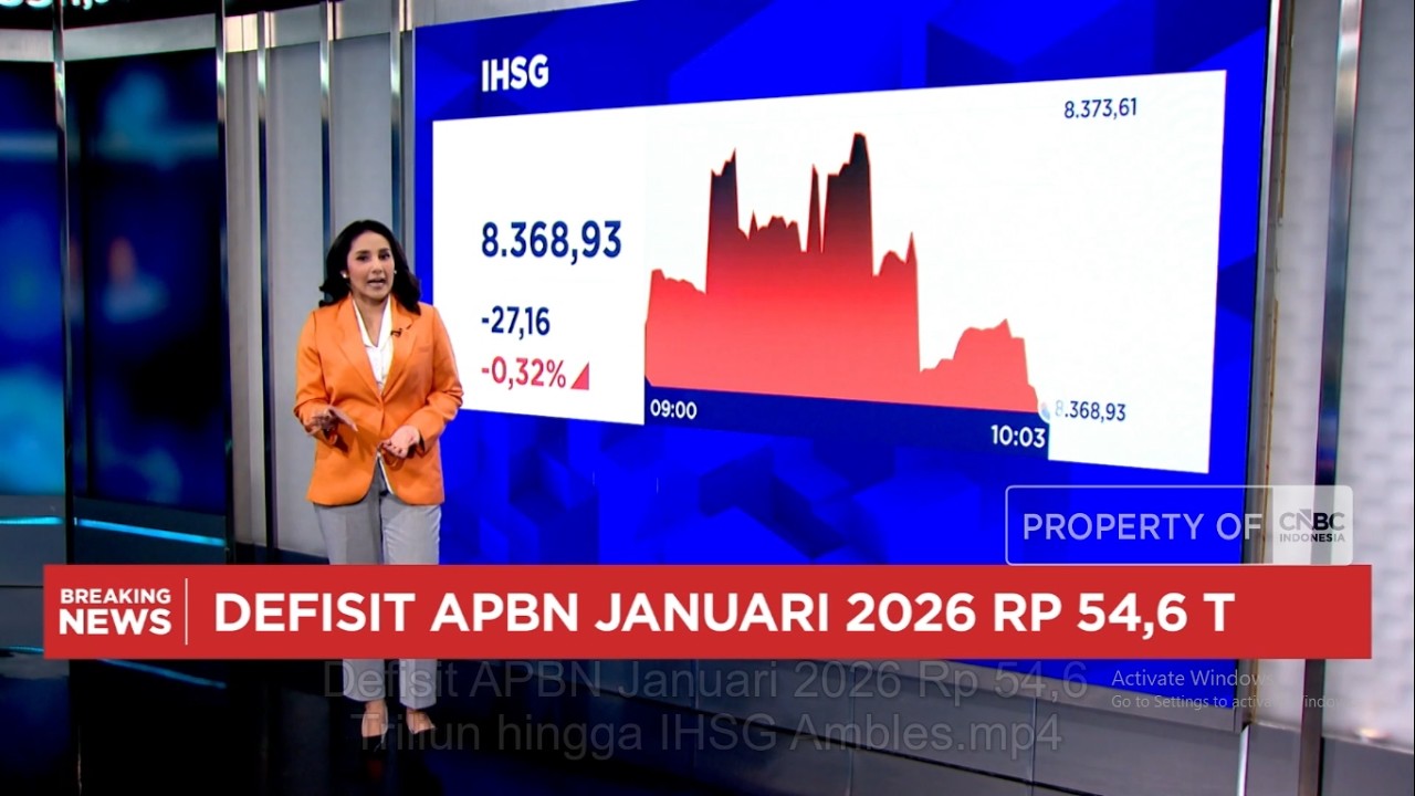 Defisit APBN Januari 2026 Rp 54,6 Triliun hingga IHSG Ambles