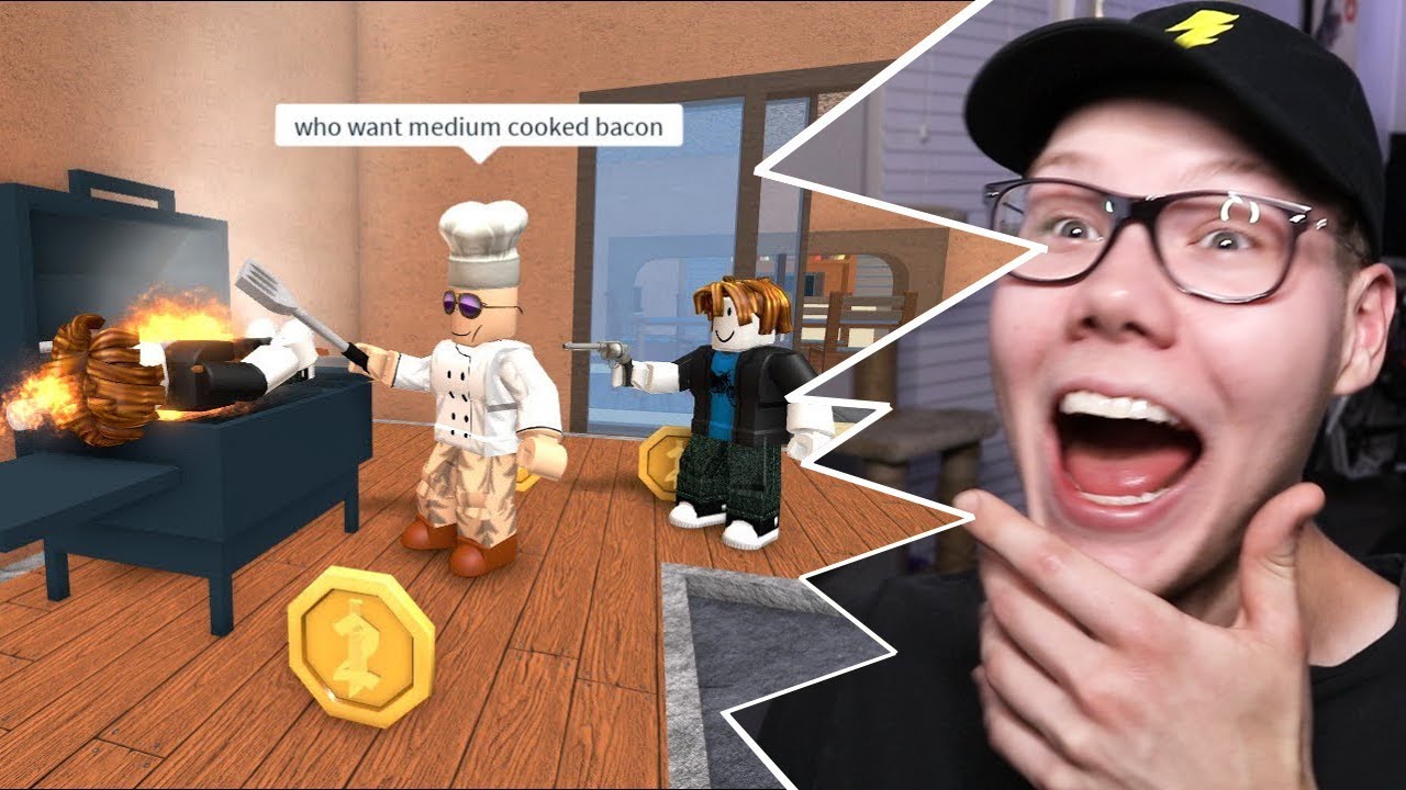 Реакция на забавные моменты в Roblox Murder Mystery 2. Видео №11