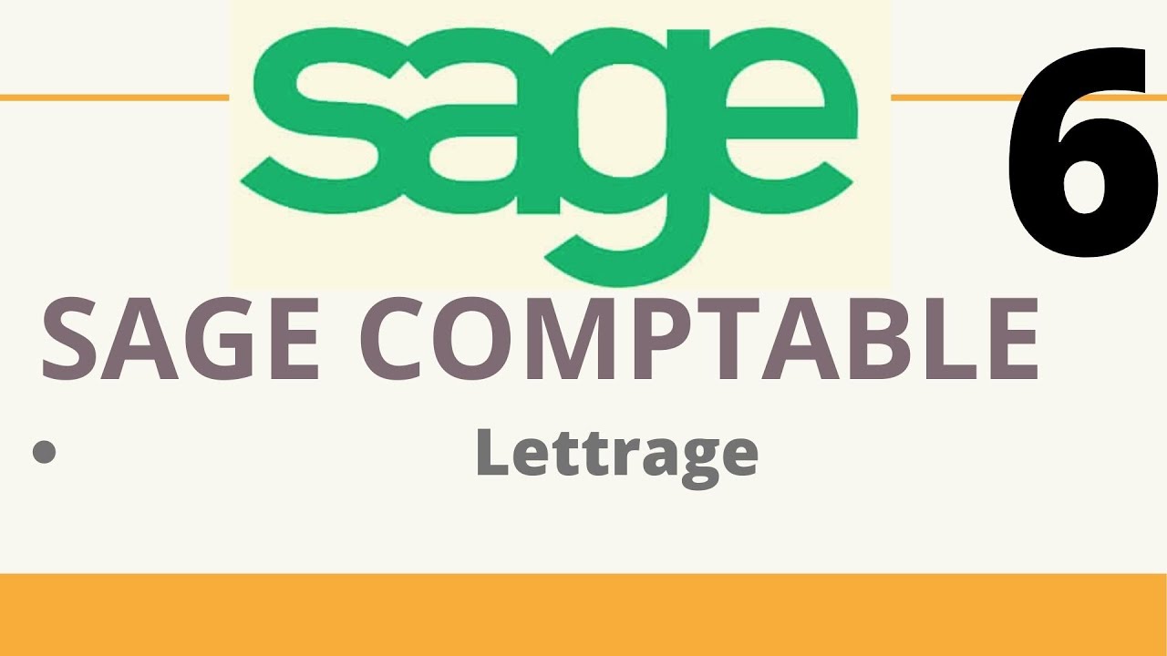 Formation Pratique Sage Comptable : Lettrage des tiers شرح سريع وسهل جداااا
