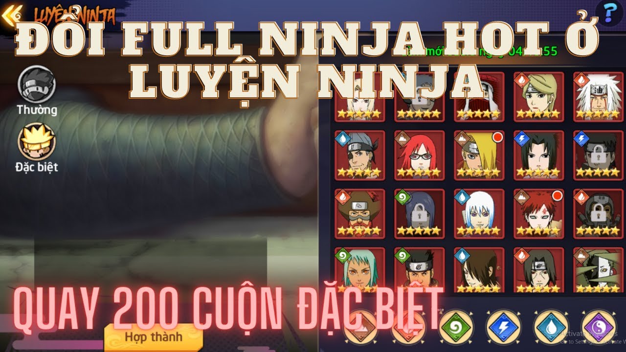 HTNG - T&acirc;m huyết 1m - Ng&agrave;y 22 - Đổi full ninja ngon ở Luyện ninja mới + Quay 200 cuộn test nh&acirc;n phẩm