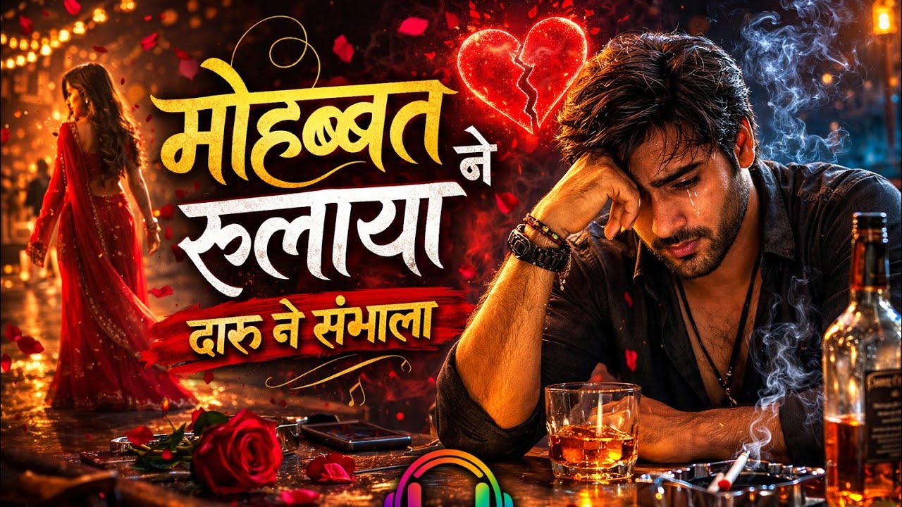 Mohabbat Ne Rulaya Daru Ne Sambhala 💔 | 90s Bollywood Sad Song | Heartbreak Love Story AKmusicworld