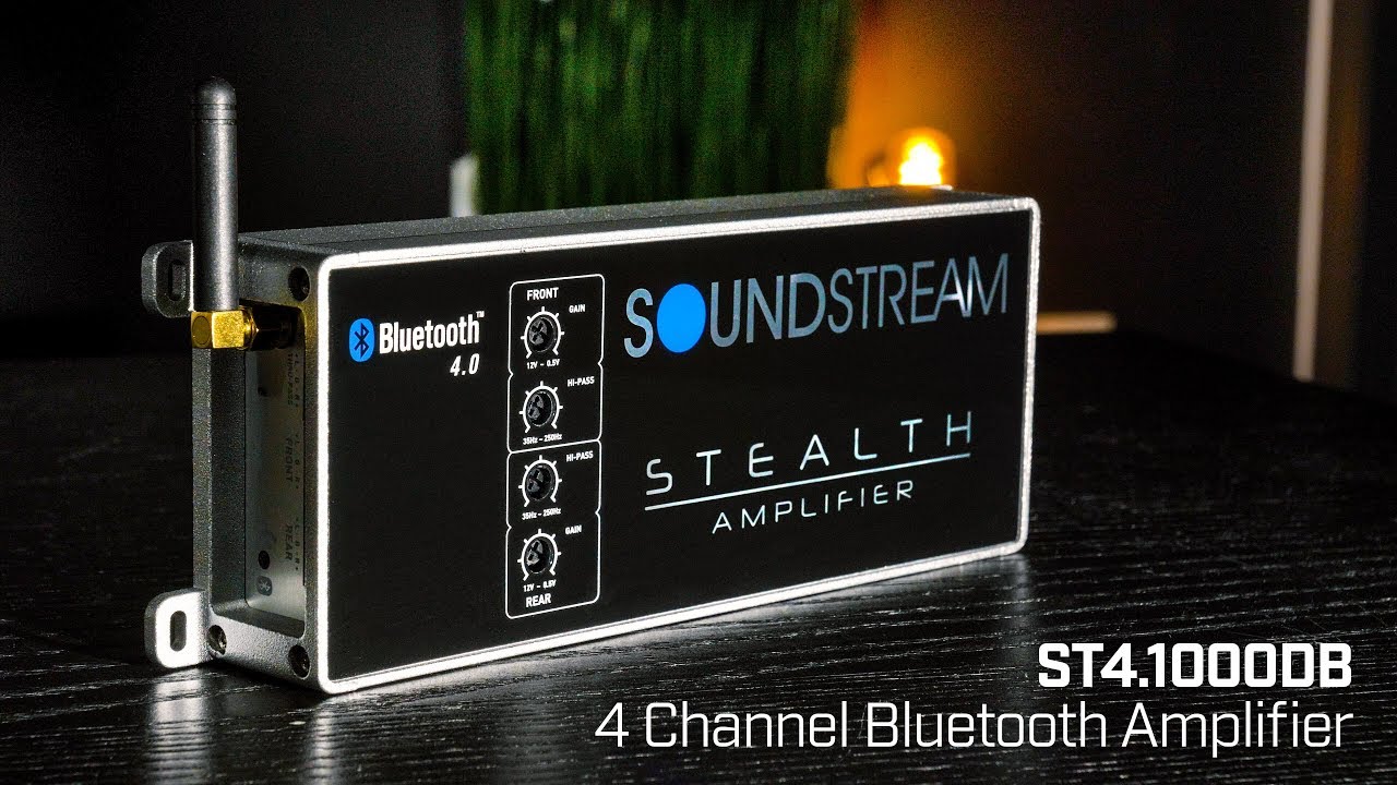 4-канальный усилитель класса D Soundstream Stealth Series ST4.1000DB с Bluetooth — 1000 Вт