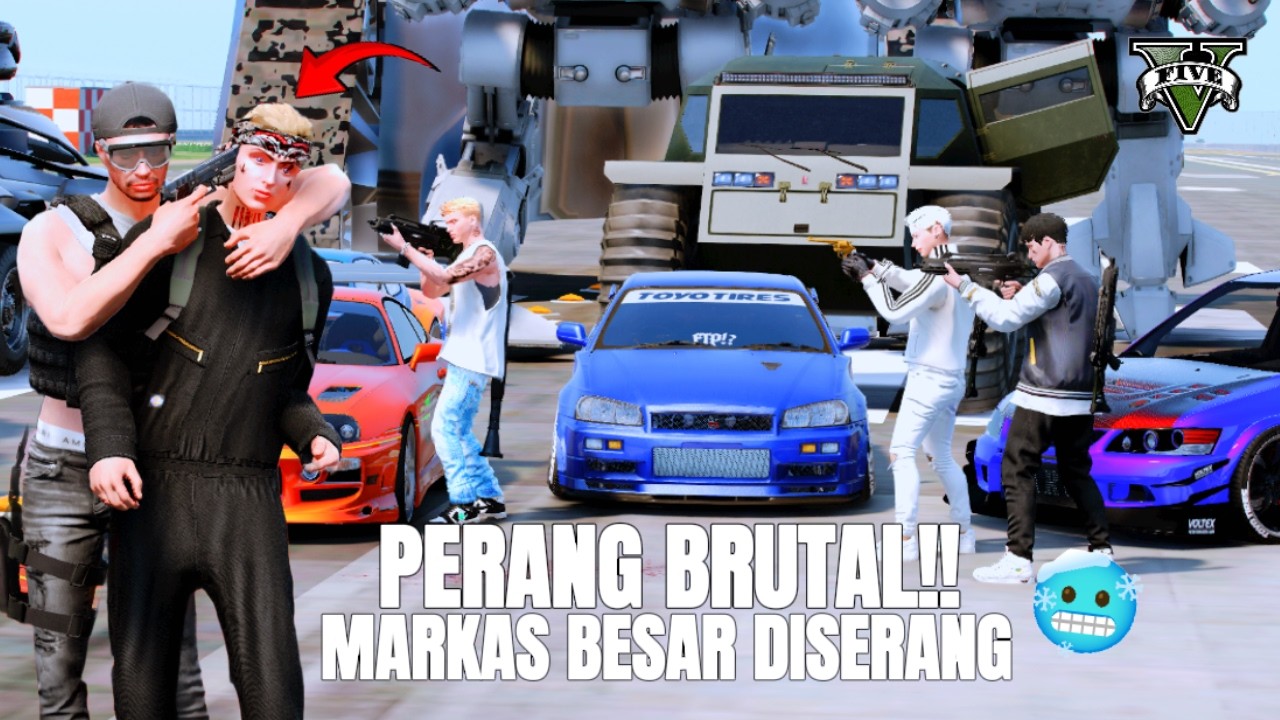 PERANG BRUTAL!! MARKAS BESAR DISERANG TANPA AMPUN 😱 | GTA 5 RP