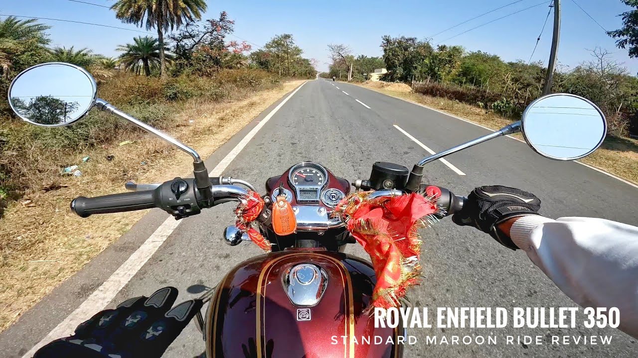 2025 Royal Enfield Bullet 350 Standard Maroon Ride Review | Bullet 350 Standard