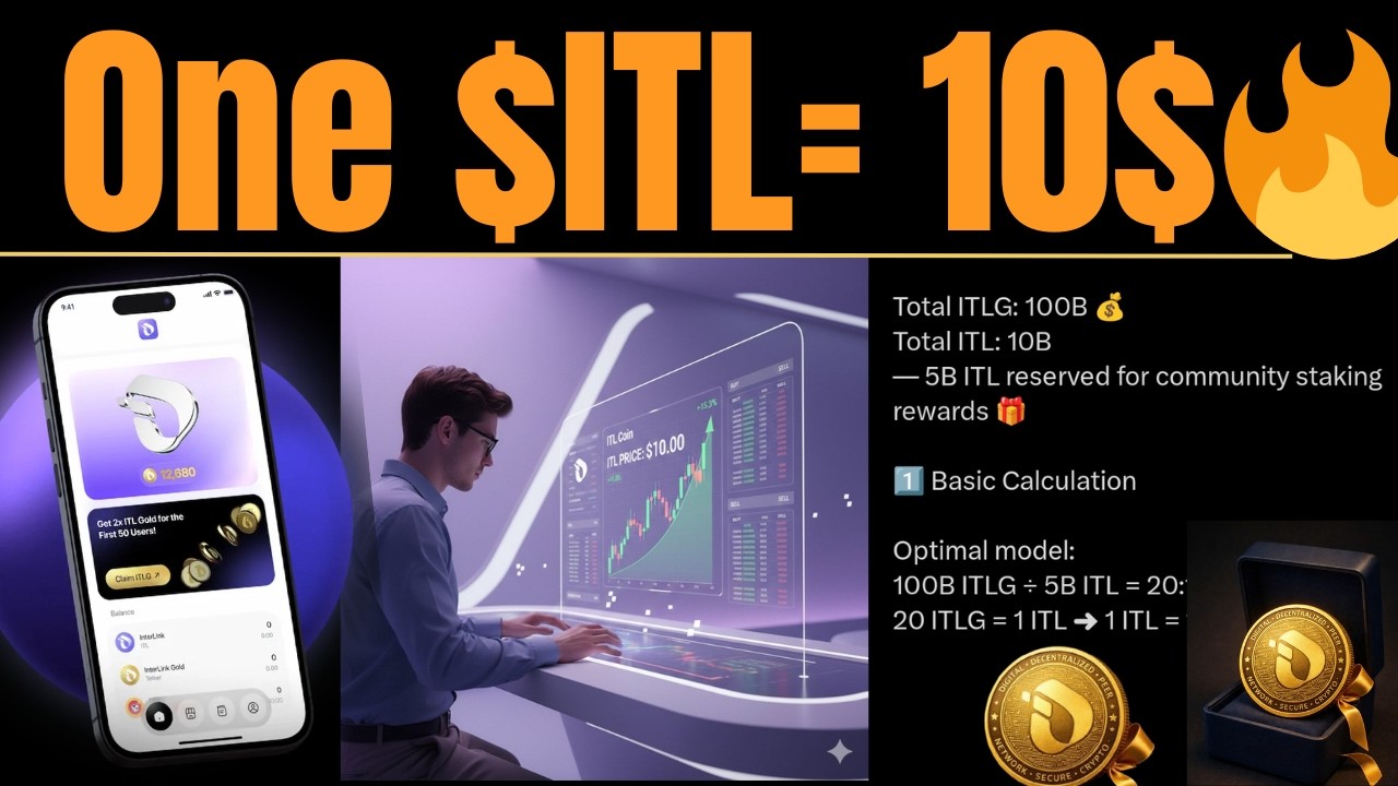 One $ITL = 10$ Calculate 🔥 Interlink Network New Update Today  !! 5B $ITL Community Staking Reward,