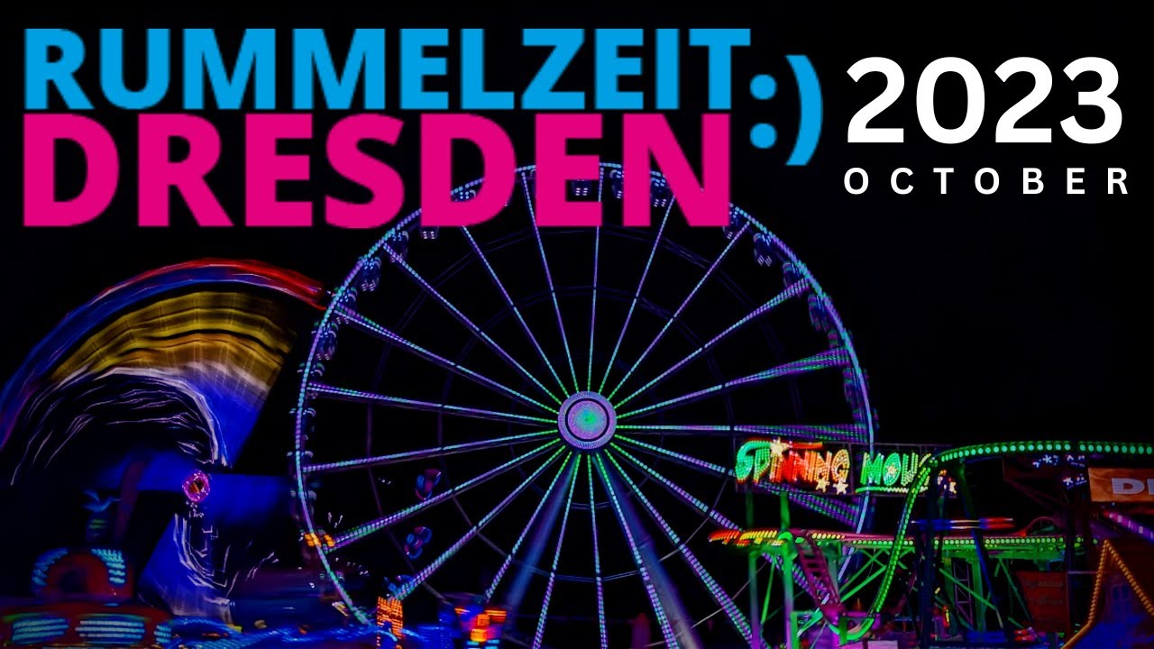 Dresden Rummelzeit | 2023 | Herbstfest | Autumn Festival | Night Walk | 4k 60fps