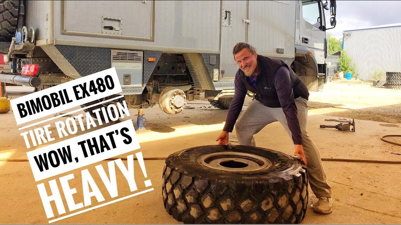 Overlander Tire Rotation on BIMOBIL EX 480