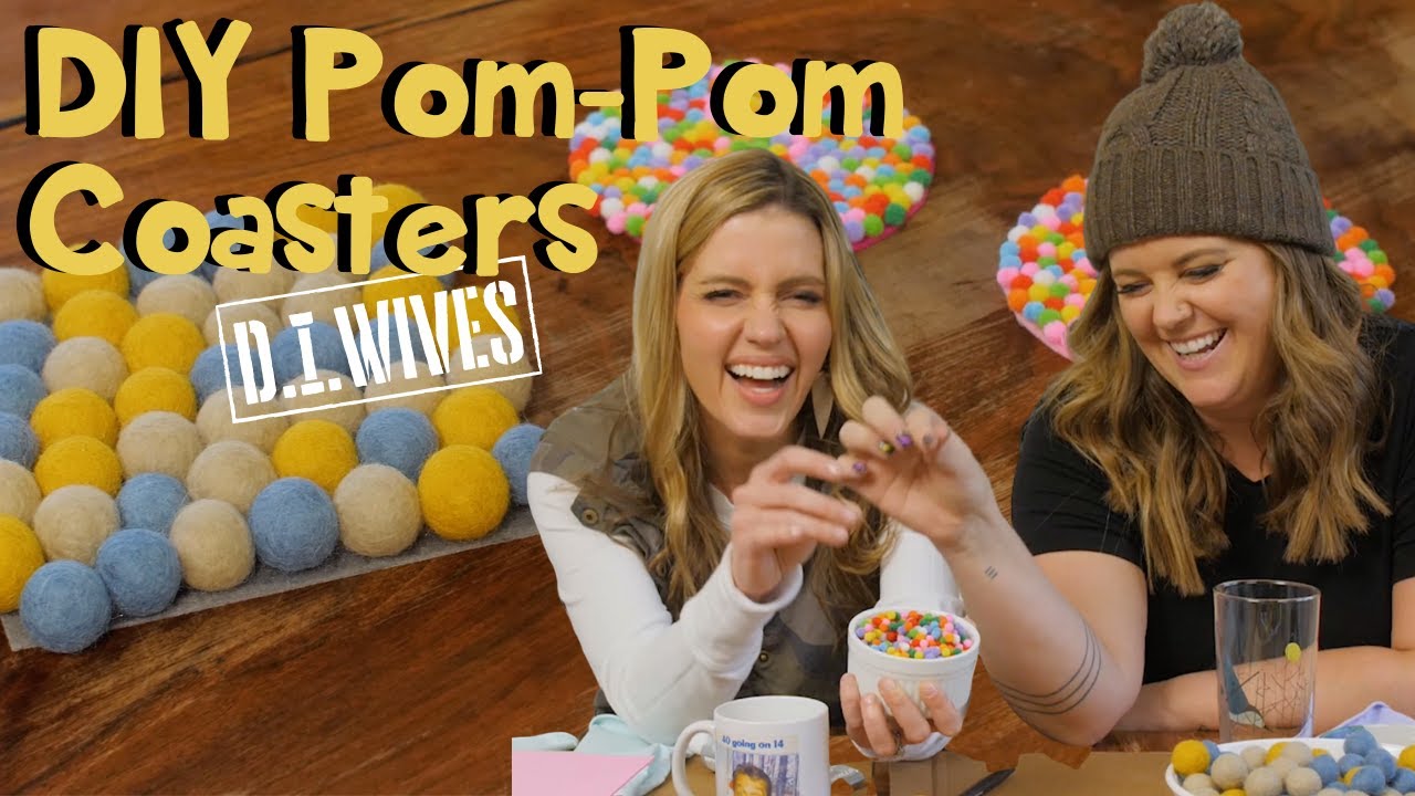 DIY Pom-Pom Coasters | Craftbusters D.I.Wives w/ Monica Mangin