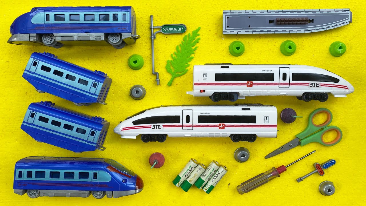 Unboxing Dan Merakit 2 Mainan Kereta Api Cepat Whoosh,Kereta Cepat Jepang,Euro Train Express - Train