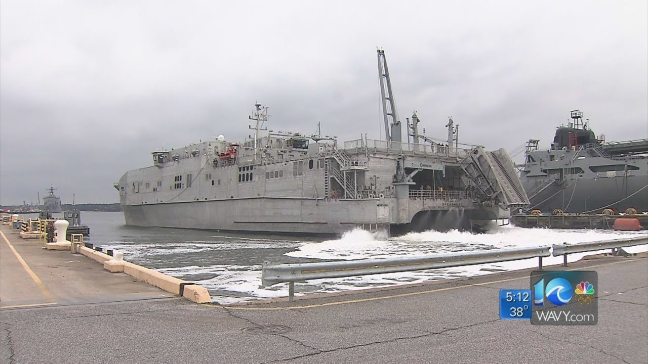 USNS Spearhead's maiden voyage