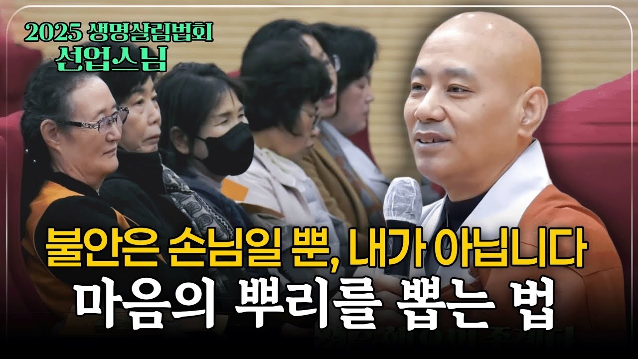 [#선업스님] 감정은 '나'가 아니라 잠시 머물다 가는 '손님'입니다 | 2025 생명살림법회 범어사