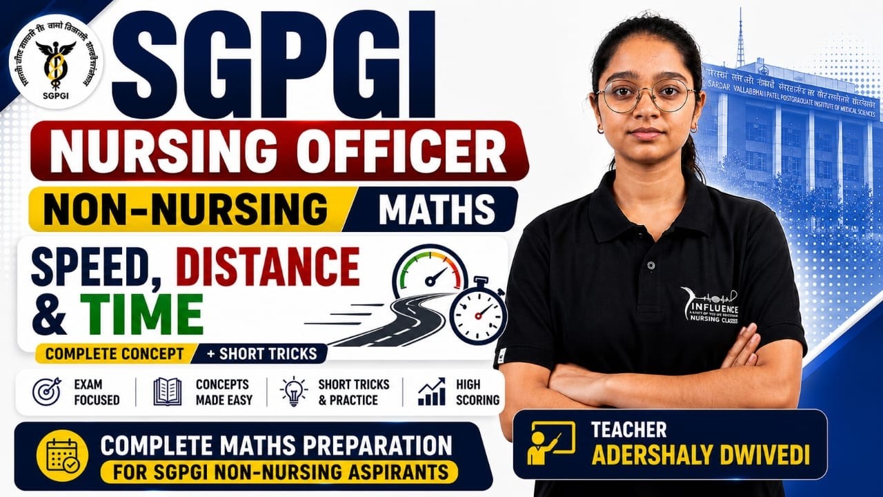 SGPGI 2026 MATHS SERIES | TIME & DISTANCE | NORCET | RML | KGMU | SGPGI #sgpgi #sscstaffnurse