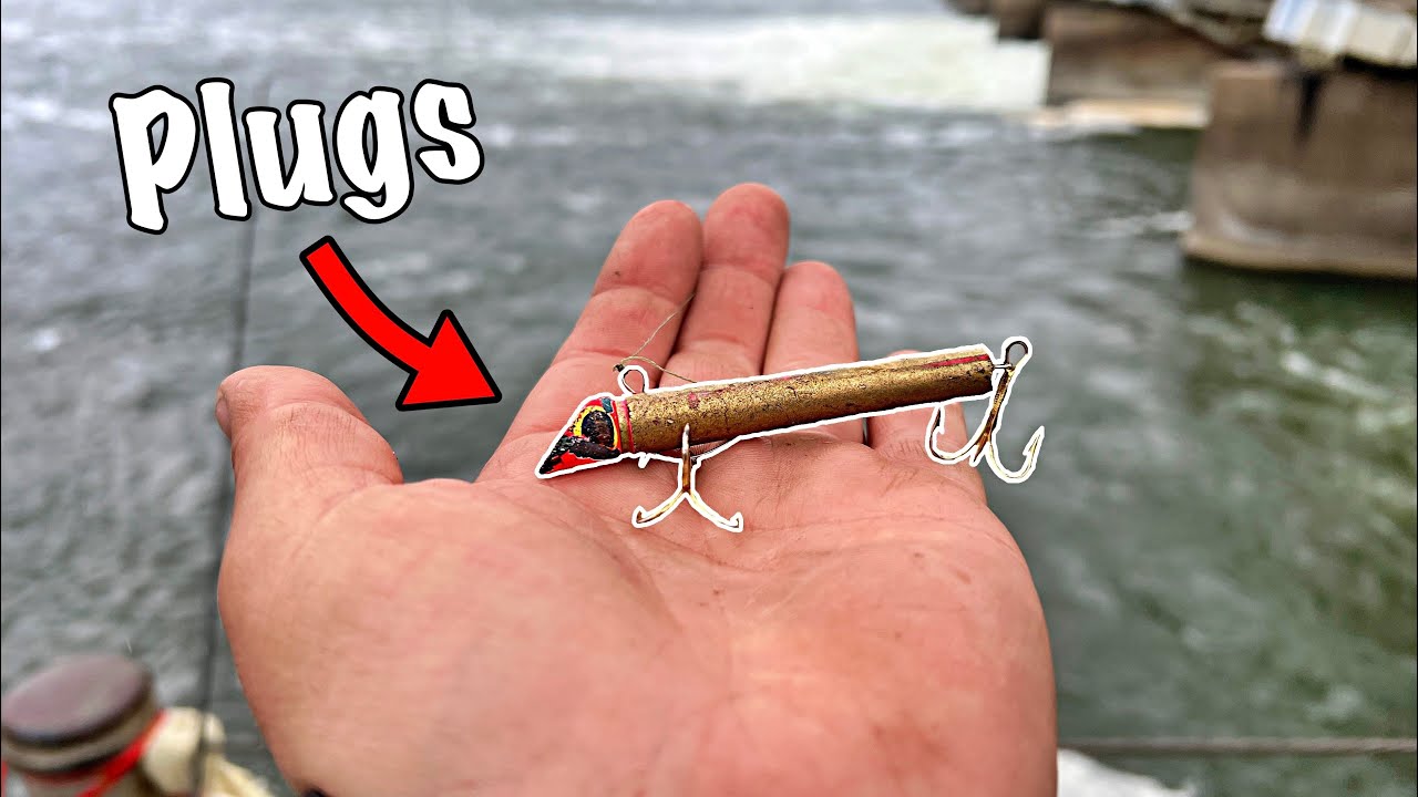 Ohio River Fishing with 30 Year Old Plugs - Spring Hybrid Striped Bass Fishing