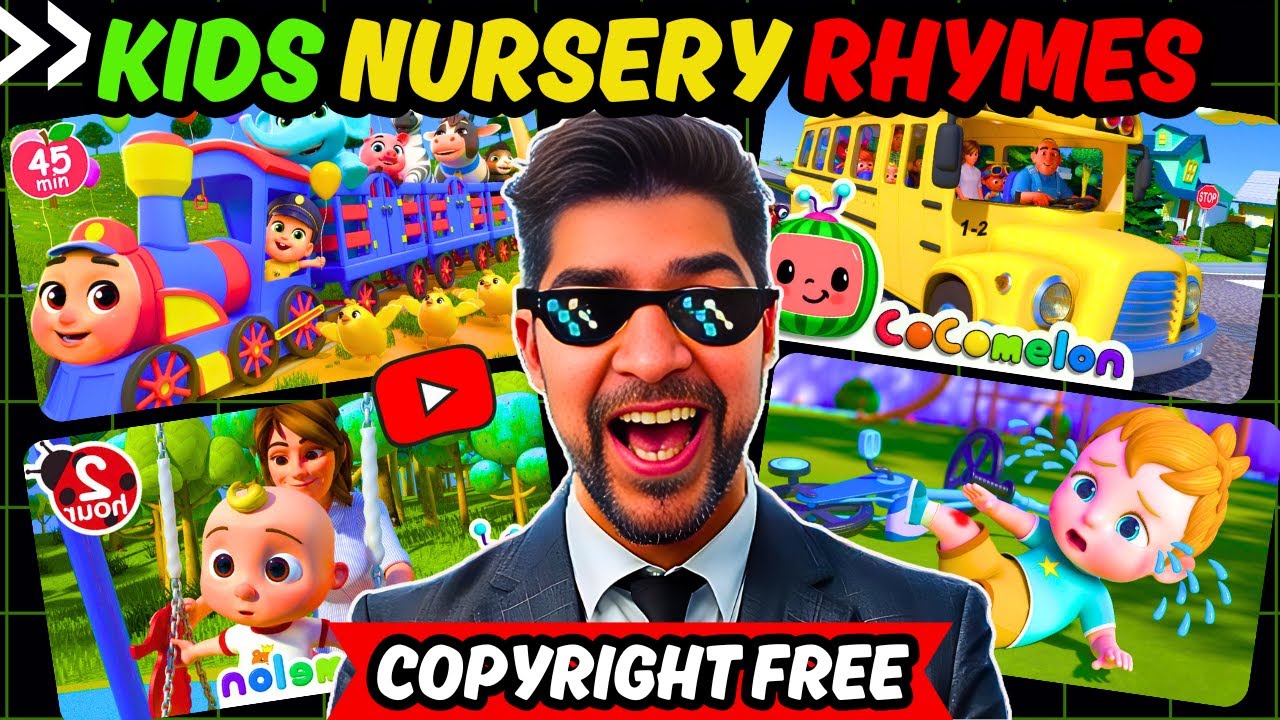 Top 10 copyright free nursery rhymes for kids channel | Nursery rhymes like cocomelon