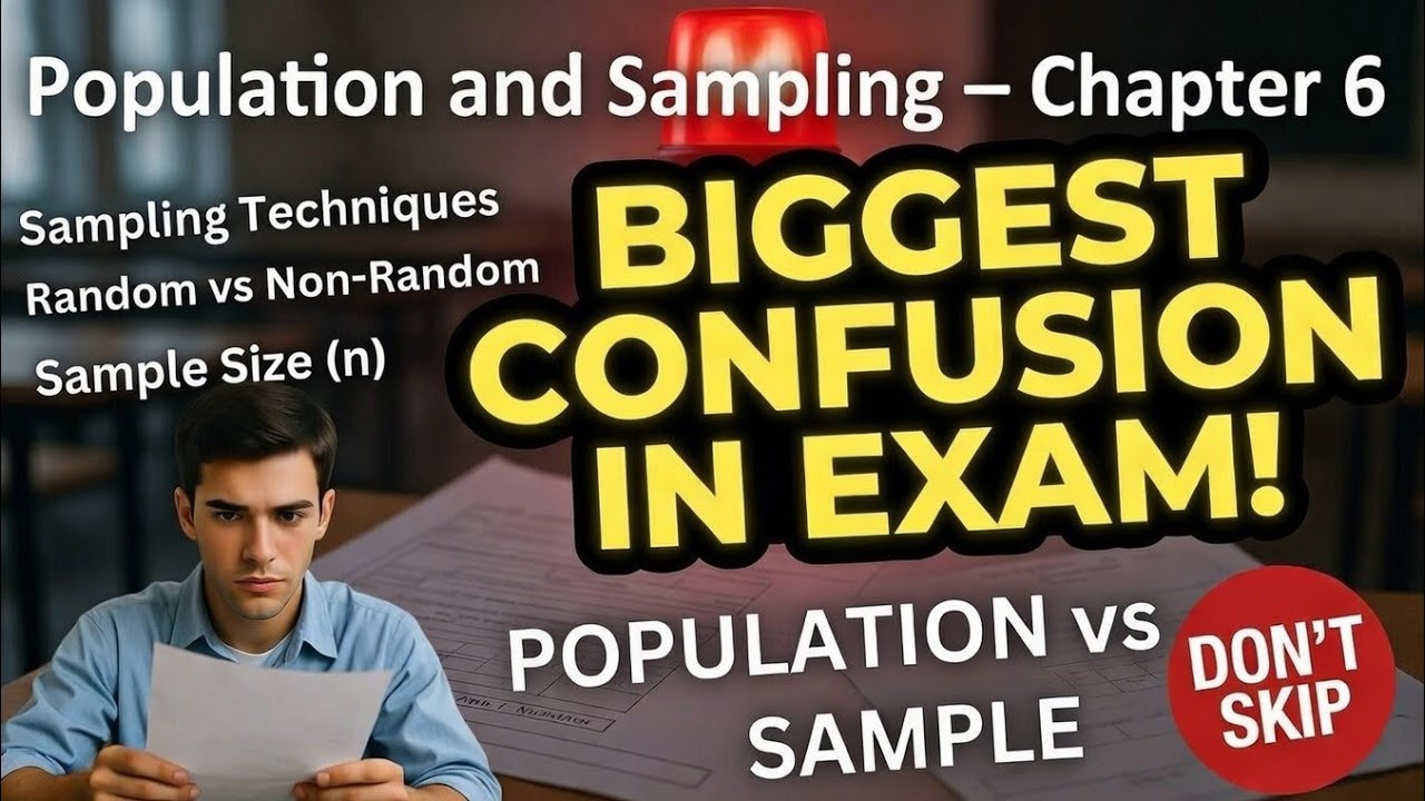 Population and Sampling Explained | Unit 6 Research Methodology | Exam Important
