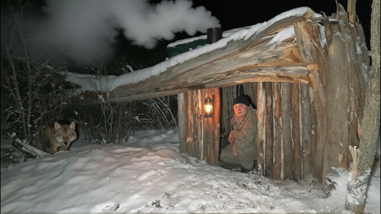 Building a Shelter Near a fallen tree, Near the jackals' lair