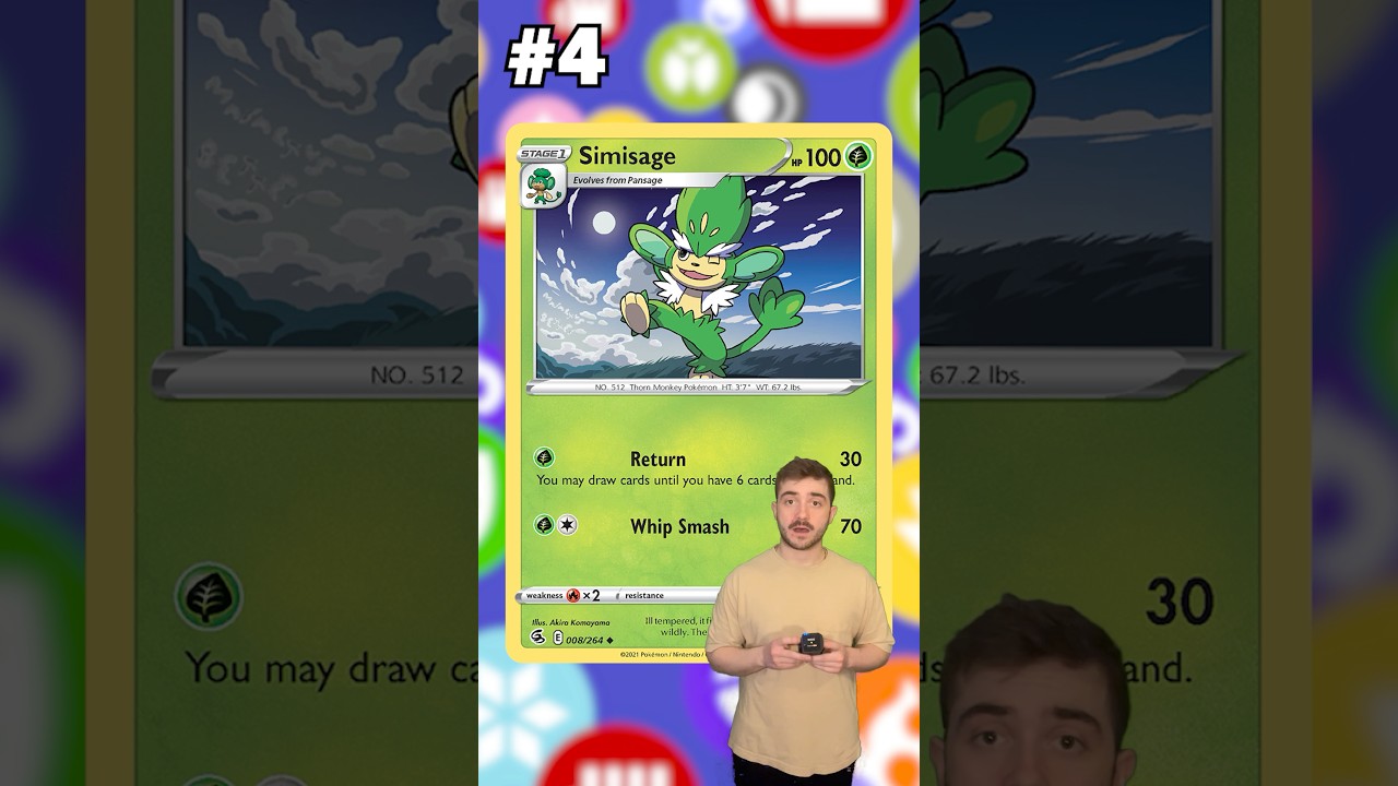 TOP 5 Pokemon Cards - Simisage Edition