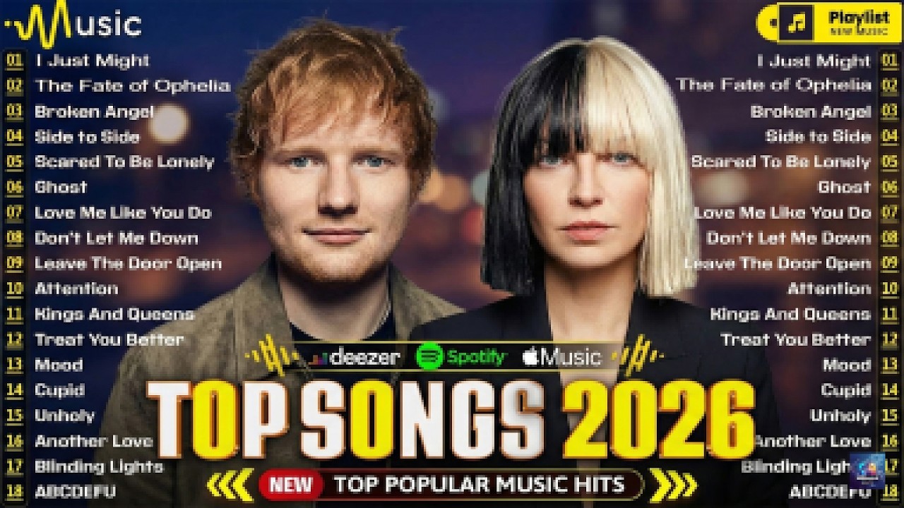 Adele, Ed Sheeran, Sia, Lady Gaga, Bruno Mars, Billie Eilish, Dua Lipa - Pop Music Playlist 2026