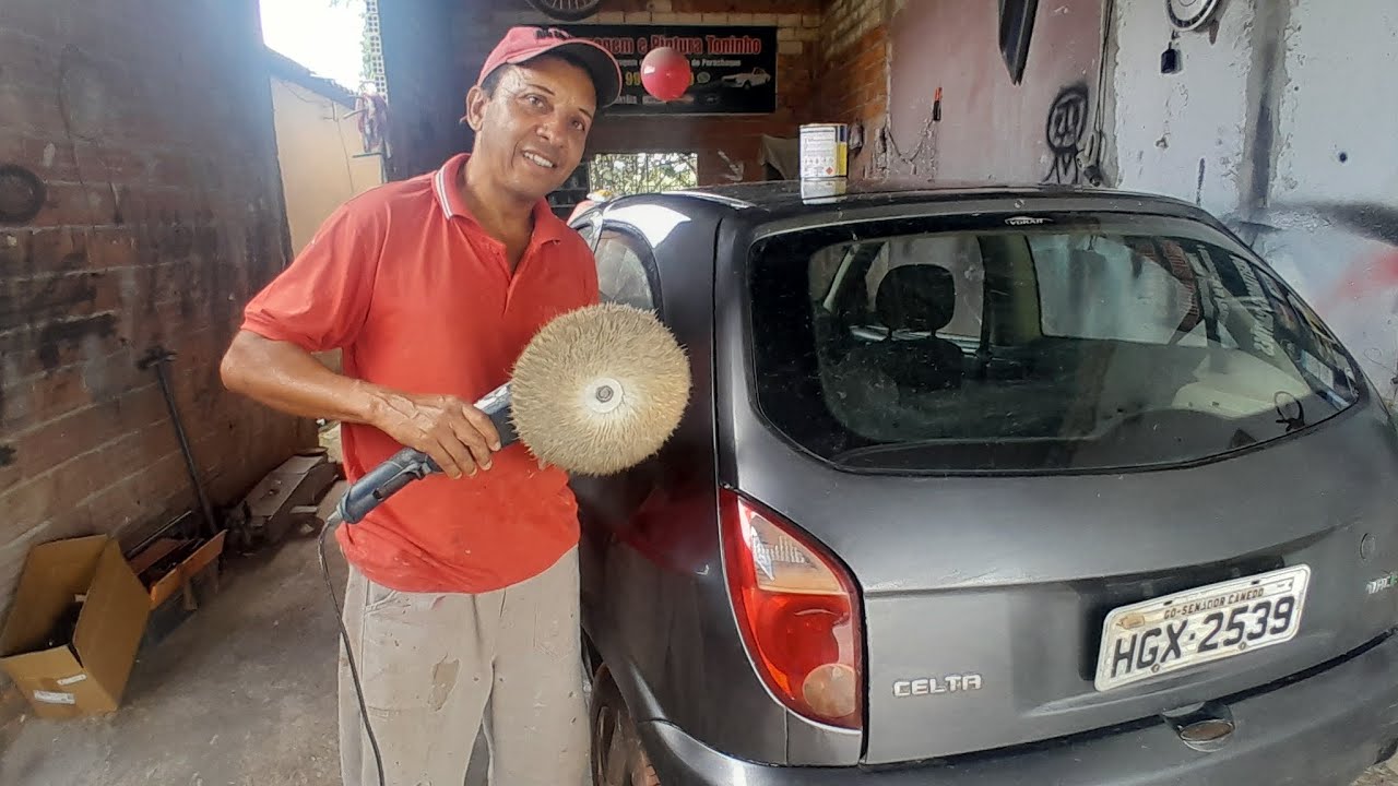 hoje estamos fazendo o serviço de polimento cristalizado no celta