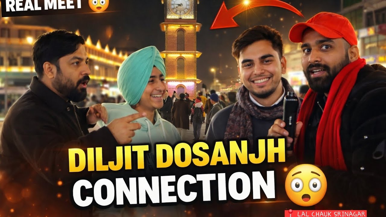 Lal Chowk Srinagar Vlog 🏔️ 💝| Diljit Dosanjh🥰 Family Se Unexpected Mulakaat ❤️#premvlogs2026 #vlog 