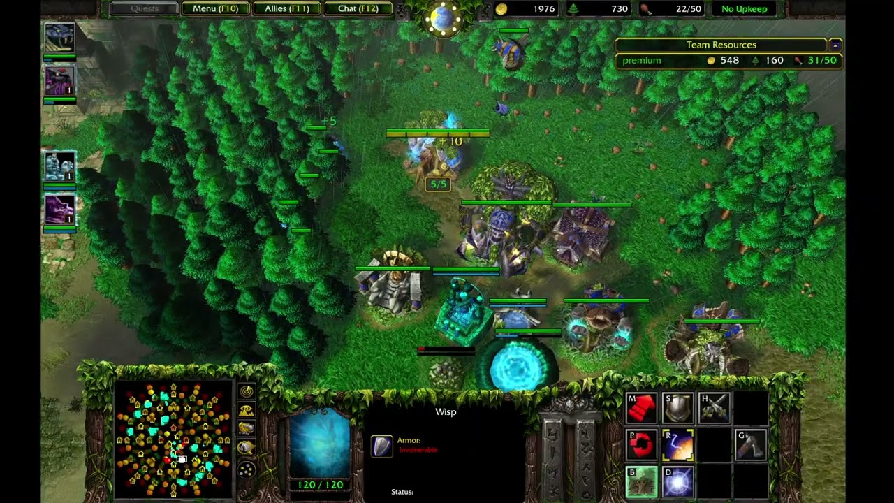 Warcraft 3 - 12 v 12 AI on Leviathan custom map (incomplete, crashed)