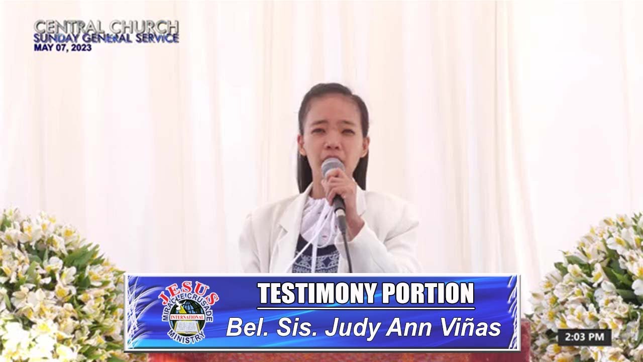 JMCIM | Testimony Portion | Bel. Sis. Judy Ann Viñas | May 7, 2023