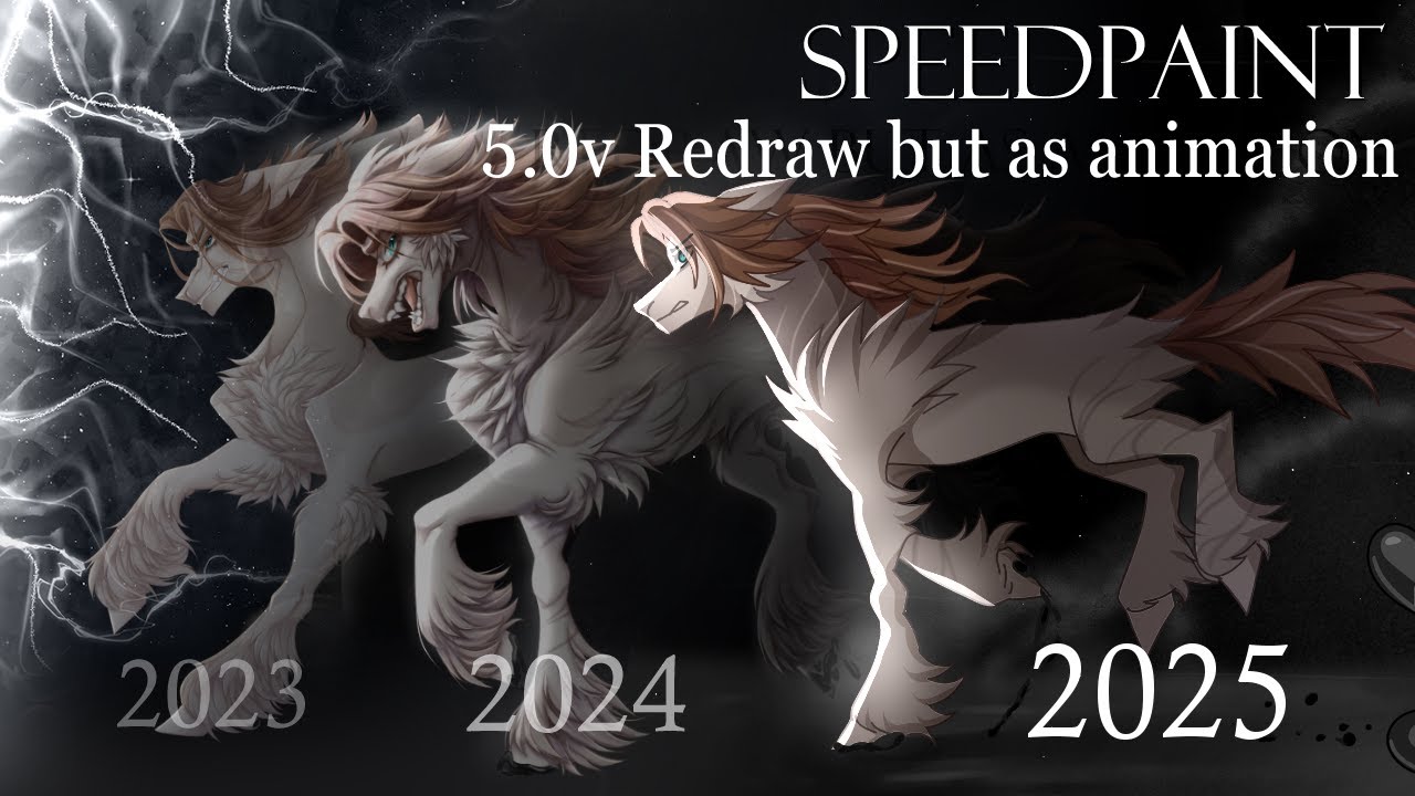 Welcome 2025, goodbye 2024 || Animation process (5.0V redraw) || MLP Speedpaint [ Mrs. LunaShadow