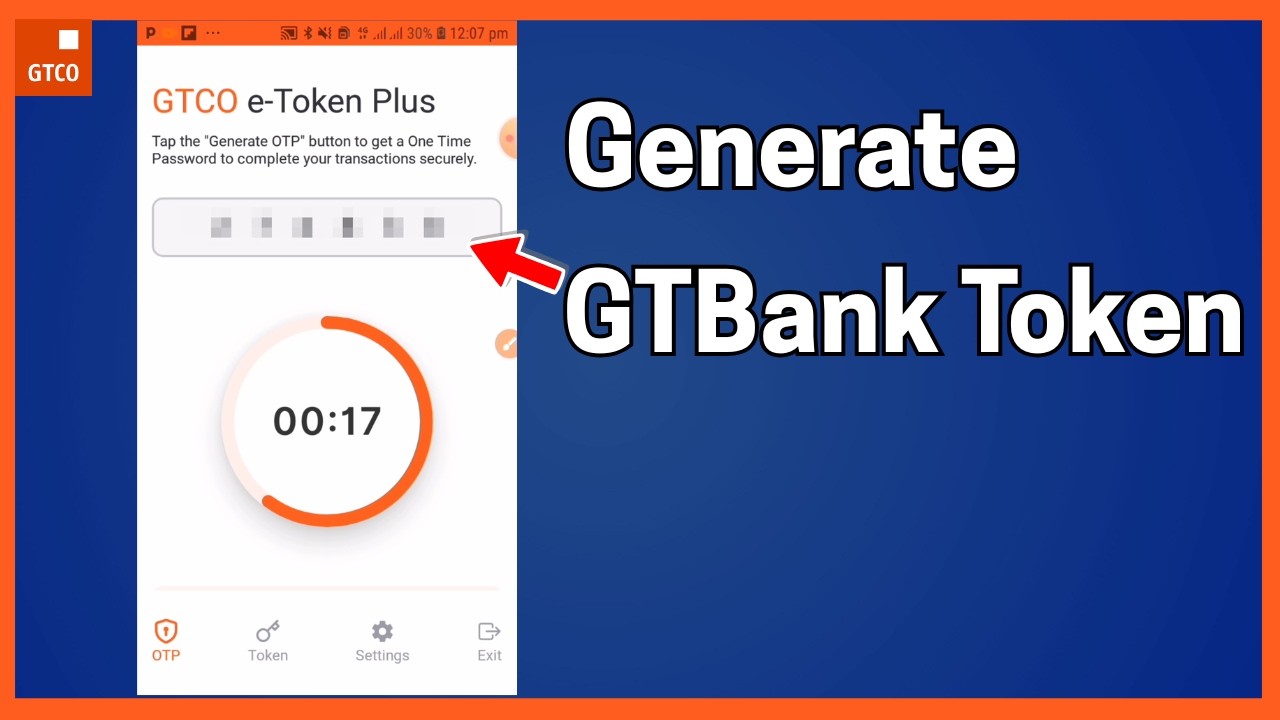 Как сгенерировать токен-код GTBank (полное руководство)