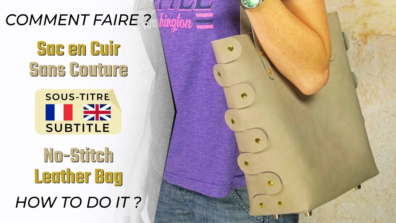 👜 Fabriquez un sac en cuir sans couture - Tutoriel DIY facile ✂️