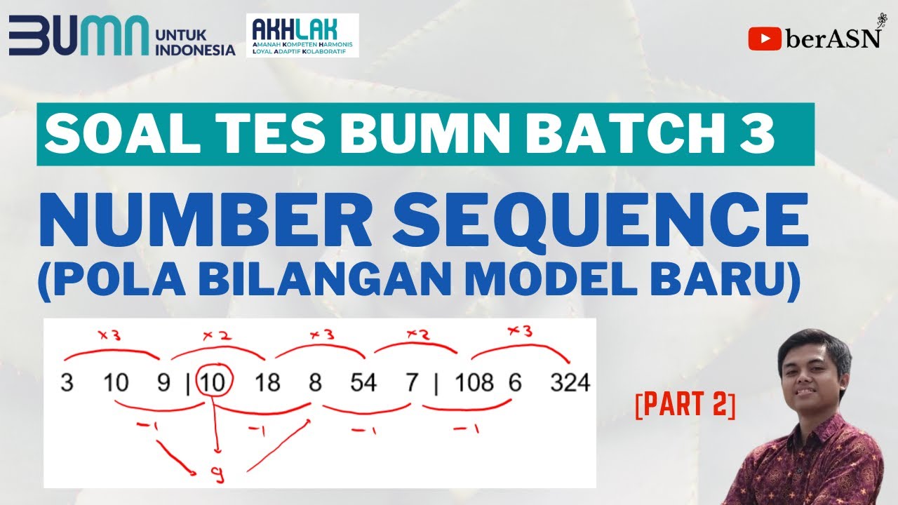 SOAL TES BUMN BATCH 3 2023 NUMBER SEQUENCE PART 2 | PERSIAPAN TES FHCI BUMN 2023