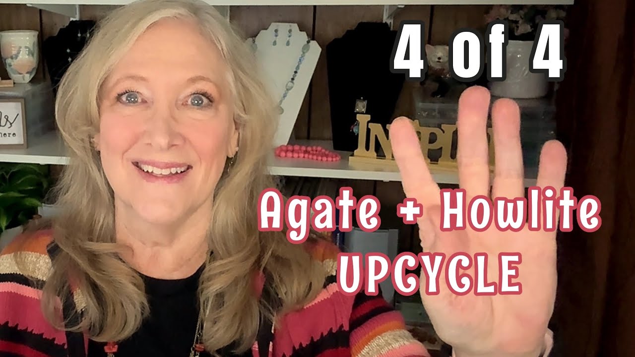 4of4 Make UPCYCLED Beaded Bracelet Earrings Agate and Howlite | Jewelry Making DIY Tutorial