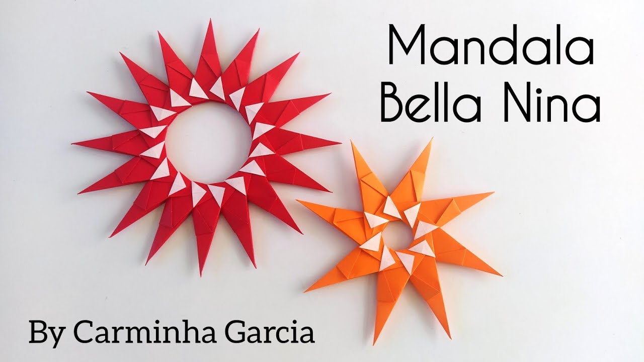 Origami: como fazer a mandala Bella Nina, de Carminha Garcia